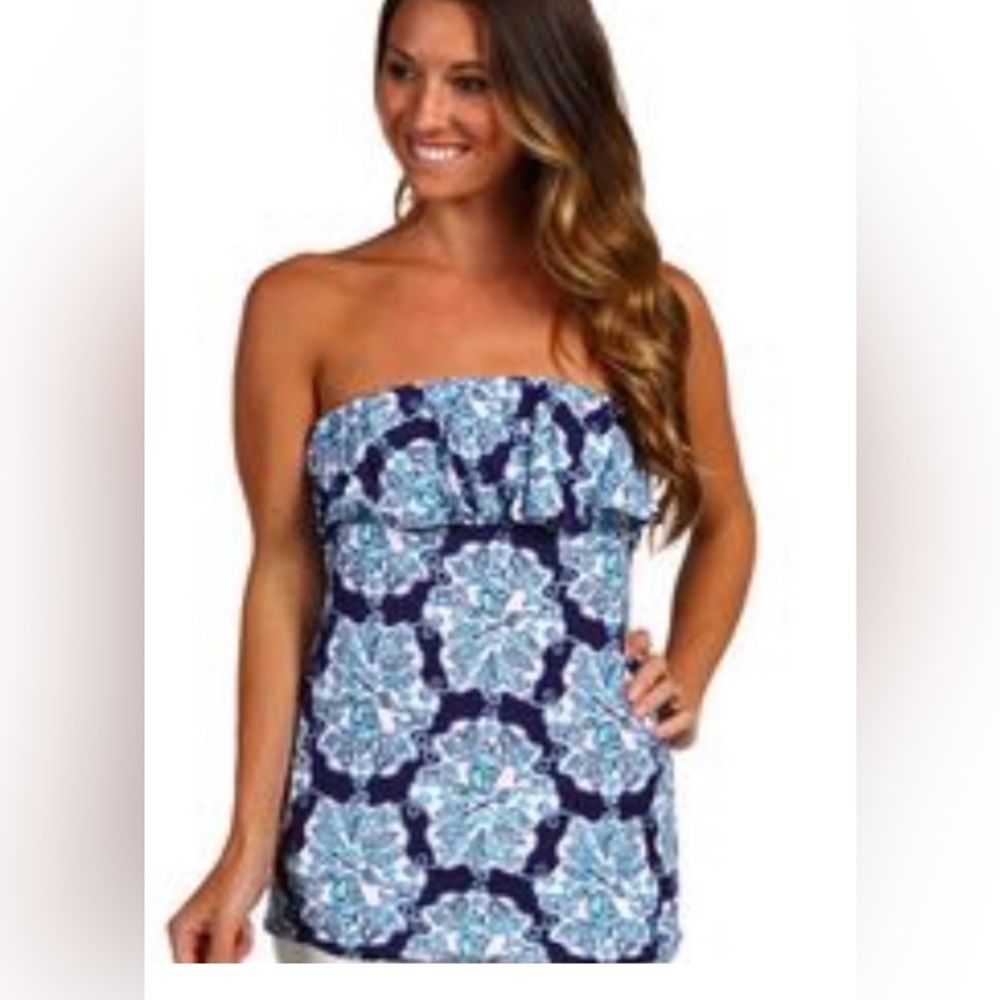 Lilly Pulitzer Wiley Ruffle Tube Top